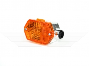 Blinker eckig R&uuml;ckteil chrom-Optik + Lichtaustritt orange (mit E-Pr&uuml;fzeichen) passend f&uuml;r SR50/1, SR80/1, S53, S83