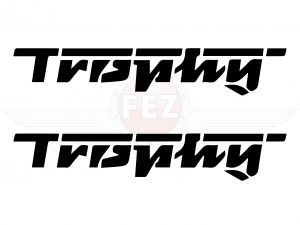 Schriftzug &quot;Trophy&quot; Klebefolie Buchstaben in schwarz MZ ES250/2 (Satz=2 St&uuml;ck)
