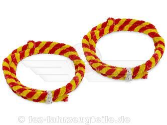 Nabenputzringe im Satz (2x 560mm) rot / gelb passend f&uuml;r Moped &amp; Mokick