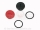 Verschlu&szlig;schrauben im Set (4-teilig) f&uuml;r Getriebedeckel (rot / schwarz) Kunststoff mit Dichtung passend f&uuml;r S51, S70, KR51/2, SR50, SR80