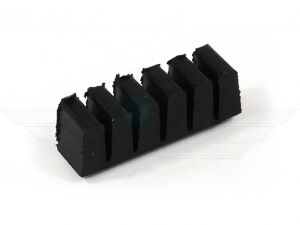 D&auml;mpfungsgummi / D&auml;mpfungskamm f&uuml;r Zylinder "mit Jawa-Schriftzug" 6 Segmente (Gummi schwarz) passend f&uuml;r Jawa 350 Typ 634, CZ 350 Typ 472