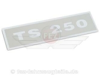 Schriftzug (Folie) "TS 250" chrom negativ...
