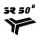 Schriftzug (Folie) "SR50 B" (1 St&uuml;ck) f&uuml;r Knieblech* schwarz