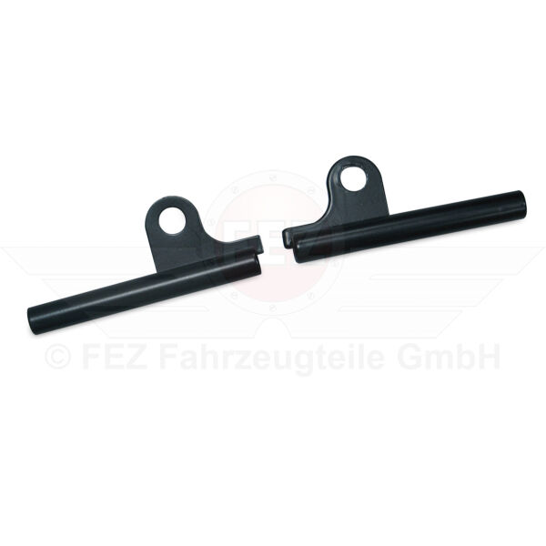 Blinkertr&auml;ger / Blinkleuchtenhalter, vorn im Satz (2 St&uuml;ck) links &amp; rechts (schwarz) f&uuml;r Mini Blinker mit Gewinde MZ ETZ125, ETZ150, ETZ250, ETZ251, ETZ301 (EU-Produktion)
