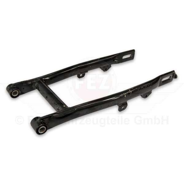 Schwinge hinten / Schwinggabel f&uuml;r Hinterrad vollst&auml;ndig mit Soziusfu&szlig;rastenaufnahme (schwarz grundiert) DDR-Lagerware passend f&uuml;r S50N, S51N *