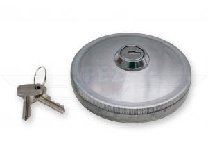 Tankdeckel &Oslash;60mm mit Schloss "2 Schl&uuml;ssel" (Aluminium matt) MZ RT125, BK350, ES, ETS, TS, ETZ, SR4-3 (Doblina) *