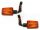 Blinker / Blinkleuchten eckig im Satz (links &amp; rechts) Lichtaustritt orange, Lampentr&auml;ger schwarz "Mini Blinker mit Gewinde M8" (E-Pr&uuml;fzeichen) passend f&uuml;r S50, S51, S70, S53, S83, SR50, SR80, MZ ETZ125, ETZ150, ETZ250, ETZ251, ETZ301