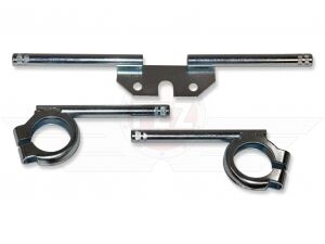 Blinkertr&auml;ger / Blinkleuchtenhalter im Set (3-teilig) "vorn &amp; hinten" ger&auml;ndelt f&uuml;r Blinker &Oslash;10mm (verzinkt) passend f&uuml;r S50, S51, S70