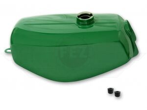 Tank / Kraftstoffbeh&auml;lter (einzeln) Form "Banane" Billardgr&uuml;n (mit Lagergummis) passend f&uuml;r S50, S51, S70