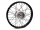 Speichenrad - 16 Zoll (Felge 1,50x16 Alu schwarz, Nabe Silber, Speichensatz Kleeblatt schwarz) 16&quot; f&uuml;r alle Moped-Typen