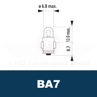 Glühlampe - Signallampe 12V  2W BA7s (BA7) Standard...