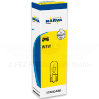 Birne - Glassockellampe 12V 3W  W2,1x9,5d (W3W) Standard...