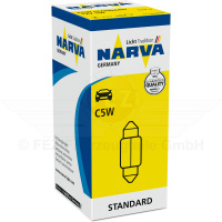 Gl&uuml;hlampe - Soffitte 12V  5W SV8.5 (C5W) Standard (CP Handelsverpackung) NARVA