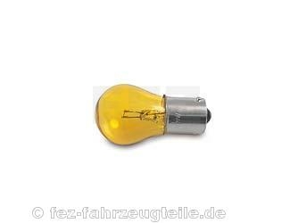 Gl&uuml;hlampe - Signallampe 12V 21W BA15s gelb / yellow passend f&uuml;r S51, S70, S53, S83, SR50, SR80 ab Bj. 1988, MZ ETZ125, ETZ150, ETZ250, ETZ251, ETZ301 (Import)