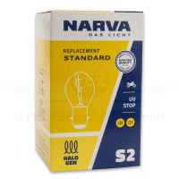 Halogenlampe - Scheinwerferlampe 12V 35/35W BA20d (S2) Bilux-Lampe Standard (C1 Handelsverpackung) passend f&uuml;r S51, S70, S53, S83, SR50, SR80, MZ ETZ (NARVA)