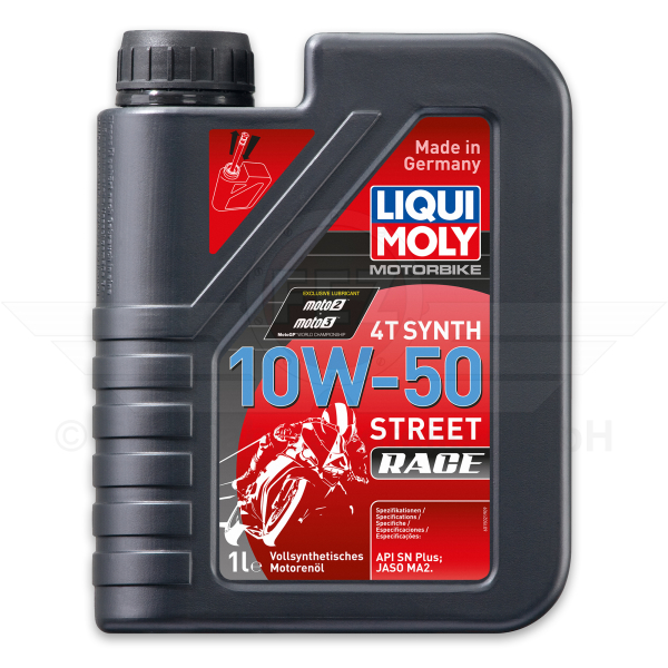 &Ouml;l - Motoren&ouml;l 4-Takt - 10W-50 Motorbike 4T Synth Street Race - 1 Liter Flasche (LIQUI MOLY)