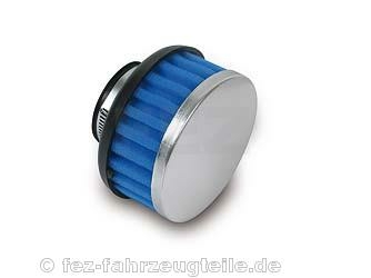 Luftfilter / Sportluftfilter (blau / chrom-Optik) passend f&uuml;r alle Moped