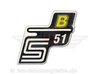 Schriftzug (Folie) "S51 B" gelb