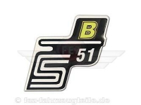 Schriftzug (Folie) "S51 B" neon-gelb