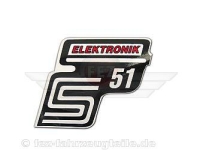 Schriftzug (Folie) "S51 elektronik" rot
