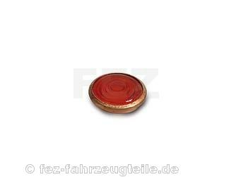 Glas f&uuml;r Kontrollleuchte rot (Auge rot &quot;PVC&quot; mit Kupfer-Fassung) &Oslash;16mm AWO