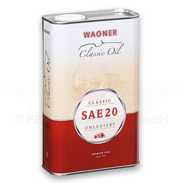 &Ouml;l - Motoren&ouml;l - SAE 20 - Oldtimer Classic Oil Einbereich (unlegiert) - 1 Liter Dose (WAGNER)