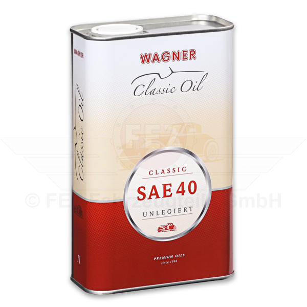 &Ouml;l - Motoren&ouml;l - SAE 40 - Oldtimer Classic Oil Einbereich (unlegiert) - 1 Liter Dose (WAGNER)