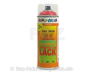 Spray - Farbspray rot / verkehrsrot Acryl RAL 3020 gl&auml;nzend DDR-Look - 400ml Spraydose (DUPLI-COLOR)