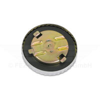 Tankdeckel &Oslash;60mm mit Schloss und Abdeckung "2 Schl&uuml;ssel" (verchromt) MZ RT125, BK350, ES, ETS, TS, ETZ, SR4-3