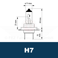 Halogenlampe - Scheinwerferlampe 12V 55W PX26d (H7) Long Life (C1 Handelsverpackung) NARVA