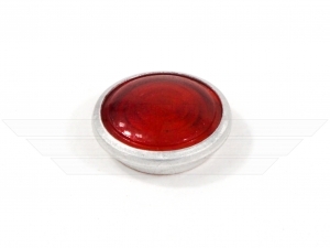 Glas f&uuml;r Kontrollleuchte rot (Auge rot &quot;PVC&quot; mit Alu-Fassung) &Oslash;16mm AWO
