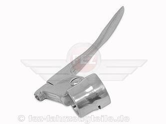 Handbremshebel (rechts) mit Armatur ohne Stellschraube "Spitzhebel" (Aluminium poliert) AWO 425 Touren, AWO 425 Sport, MZ BK350, RT125, ES175, ES250, ES300, EMW, IWL Pitty, SR56 Wiesel, SR59 Berlin Roller
