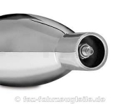 Auspuff / Auspufftopf &Oslash;35mm vollst&auml;ndig (verchromt) 80cm Zigarre dreiteilig, zerlegbar (IFA-MZ) passend f&uuml;r RT125/2, RT125/3, IWL SR59 Berliner Roller