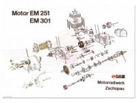 Explosionszeichnung "Motor EM251/301"...