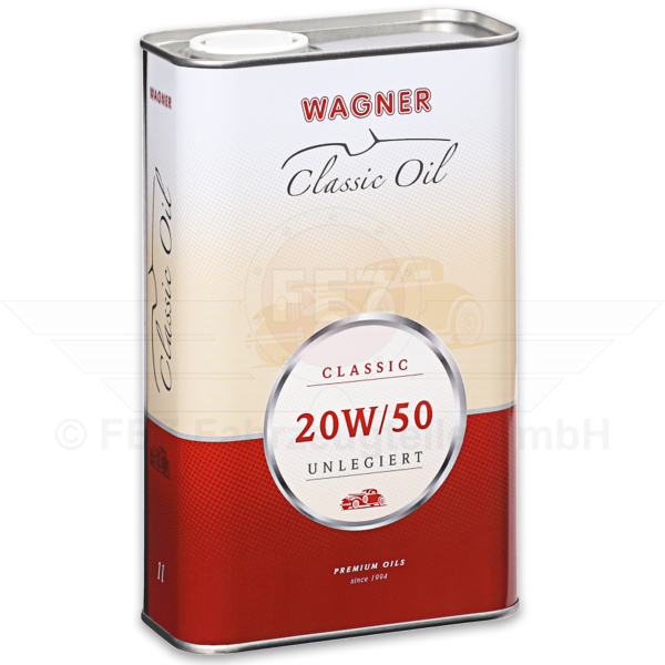 &Ouml;l - Motoren&ouml;l - SAE 20W/50 - Oldtimer Classic Oil Mehrbereich (unlegiert) - 1 Liter Dose (WAGNER)