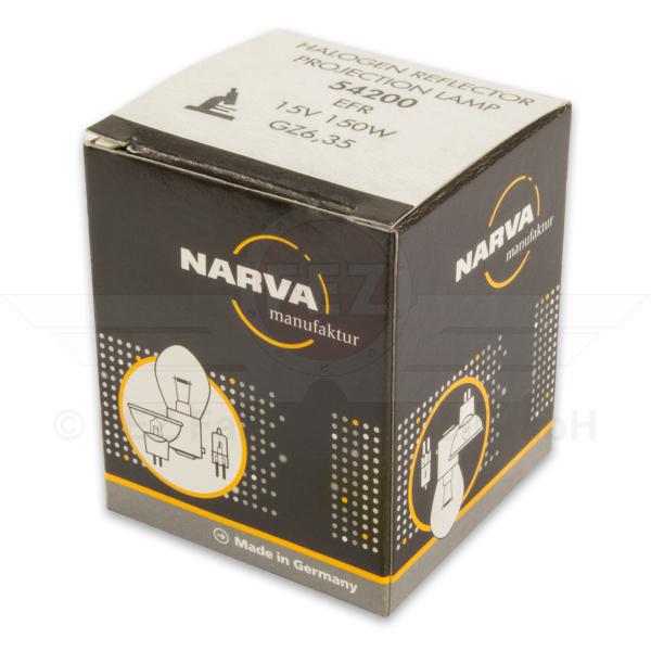 Gl&uuml;hlampe - Speziallampe 15V 150W GZ6.35 EFR Halogen Reflektorlampe Narva*