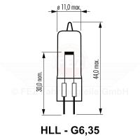 Halogenlampe - Speziallampe 22.8V 50W G6.35 HLL (NARVA)