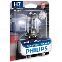 Gl&uuml;hlampe - Halogenlampe 12V 55W PX26d H7 RacingVision +150% (1-er Blister) Philips*