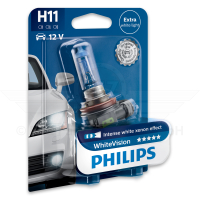 Gl&uuml;hlampe - Halogenlampe 12V 55W PGJ19-2 H11 WhiteVision (1-er Blister) Philips*