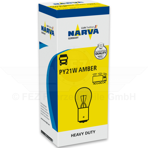 Gl&uuml;hlampe 24V 21W BAU15s PY21W Amber Heavy Duty Narva*
