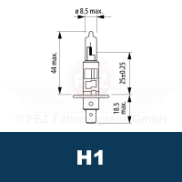 Gl&uuml;hlampe - Halogen 12V 55W P14.5s (H1) Standard Narva*