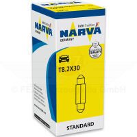 Glühlampe - Soffitte 12V  3W SV7,5 (T8.2x30)...