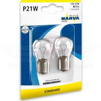 Gl&uuml;hlampe - Signallampe 12V 21W BA15s (P21W) Standard (B2 Doppel-Blister) NARVA