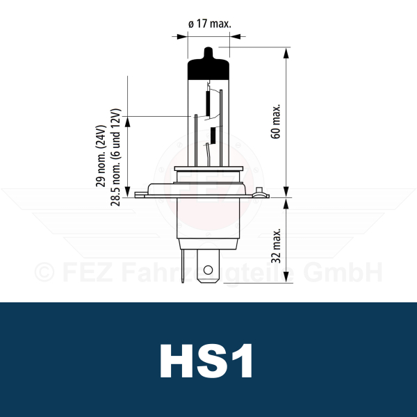 Halogenlampe 12V 35/35W PX43t HS1 - Scheinwerfer