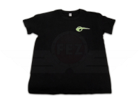 T-Shirt - Rundhals &quot;MZ Emblem mit gr&uuml;nem Schweif auf der Brust und MZ Schild auf dem R&uuml;cken&quot; schwarz M
