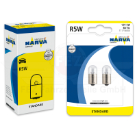 Gl&uuml;hlampe - Signallampe 12V  5W BA15s (R5W) Standard K18 kleiner Glaskolben (NARVA)